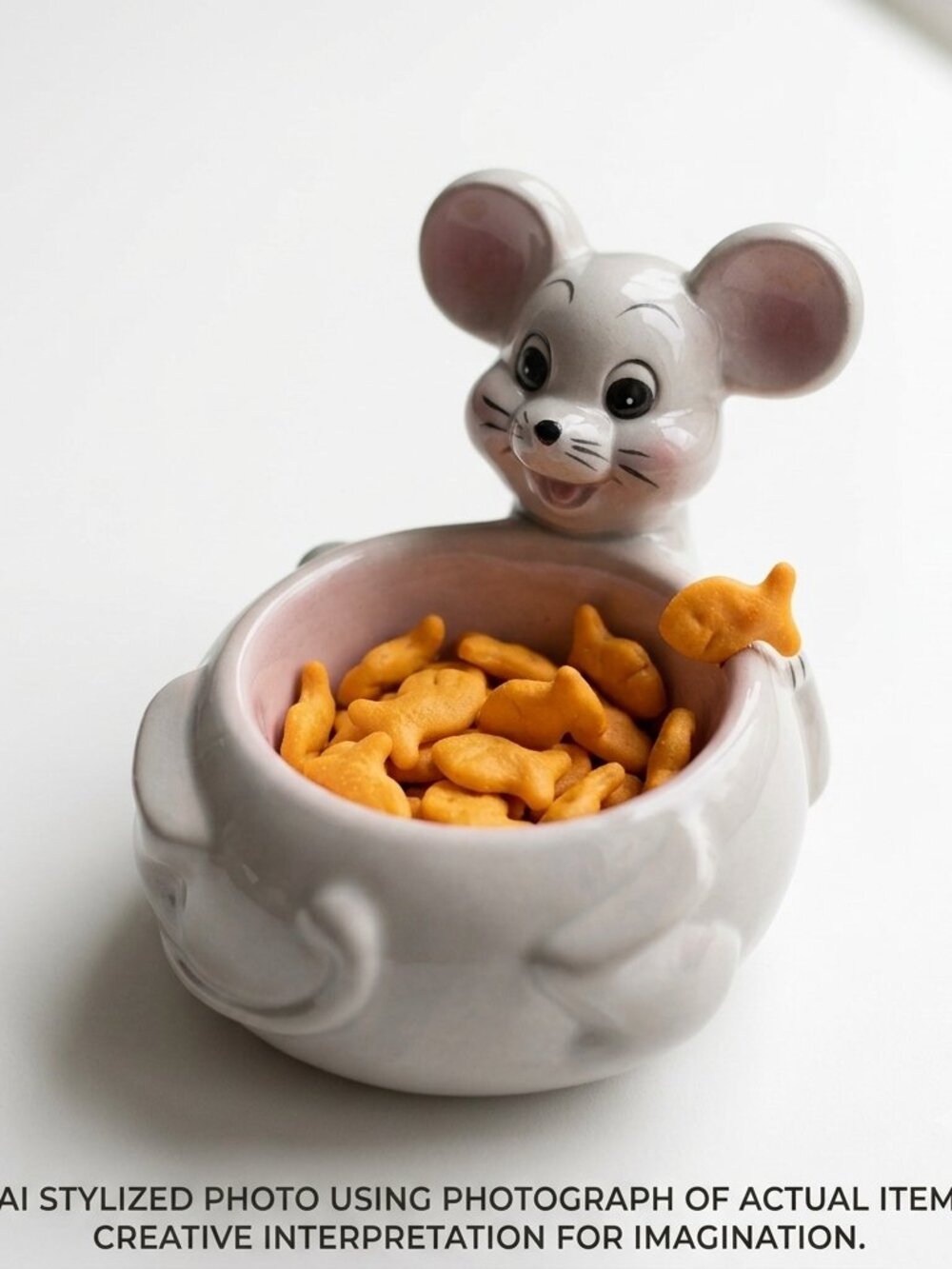 VTG 90s Mouse Character Cat Feeder — Doggiduds 1995